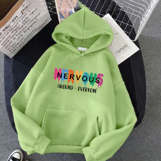Women's hoodie with creative lettering Chic & Style