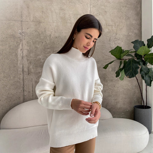 Elegant high collar sweater for women Amarae