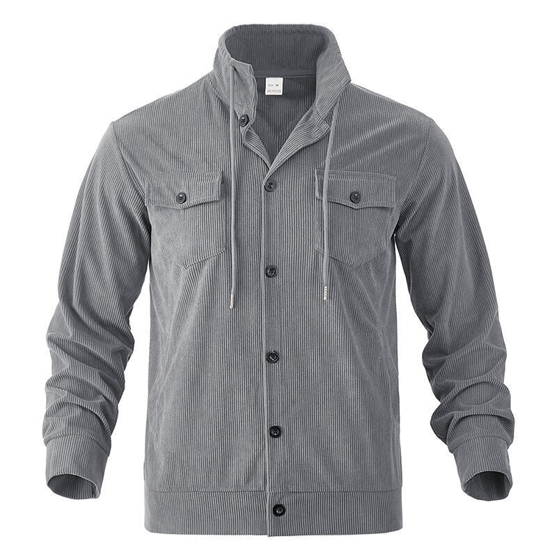 Men's cord jacket with practical chest pockets and drawstring Chic and style