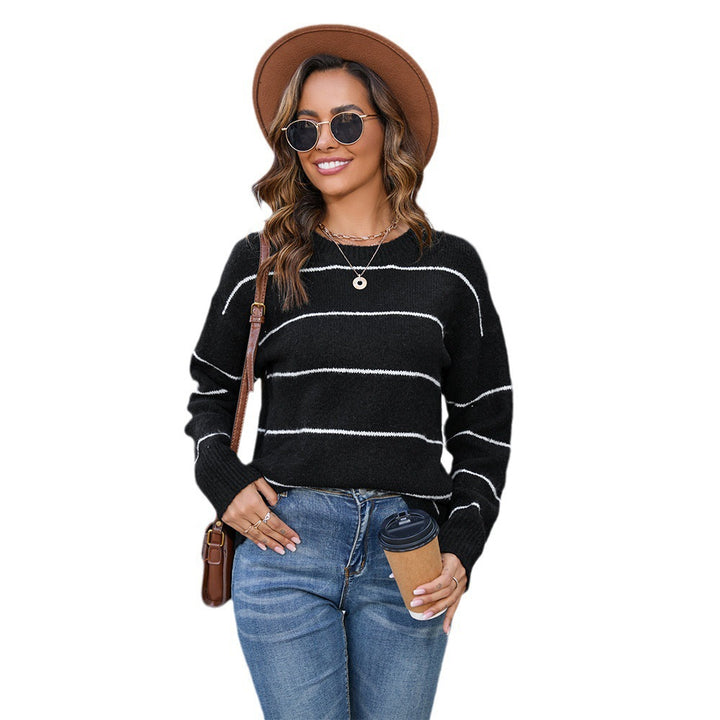 Knit sweater for women with trendy stripes Lune London