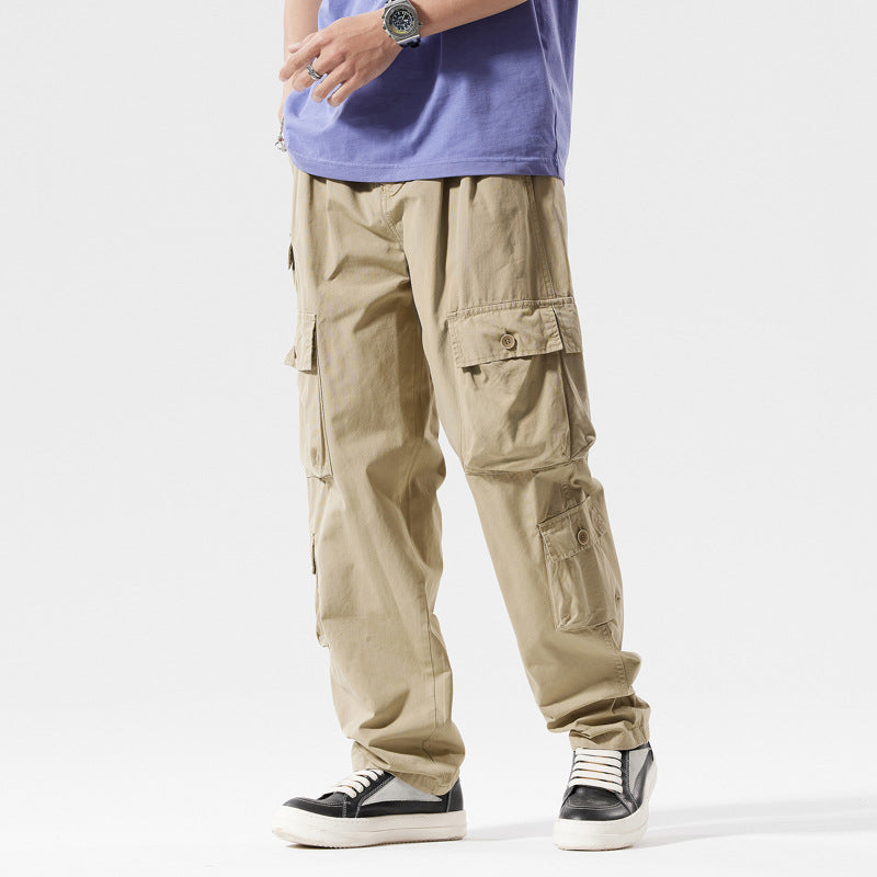 Men's cargo pants with multiple pockets and elastic waist Lune London
