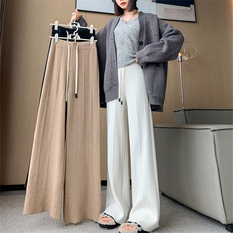 Pantalons amples et confortables pour femmes avec taille élastique et poches latérales