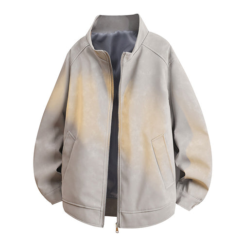 Fashionable women's transitional jacket with a luxurious texture and a practical zipper Amarae