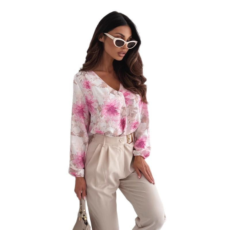 Lune London elegant blouse for women with floral print