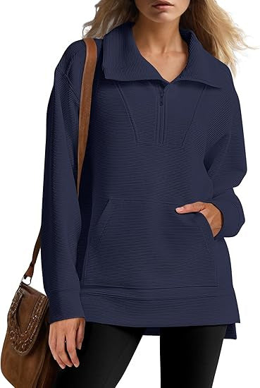 Ladies high-quality hoodie with textured design and practical pockets Lune London