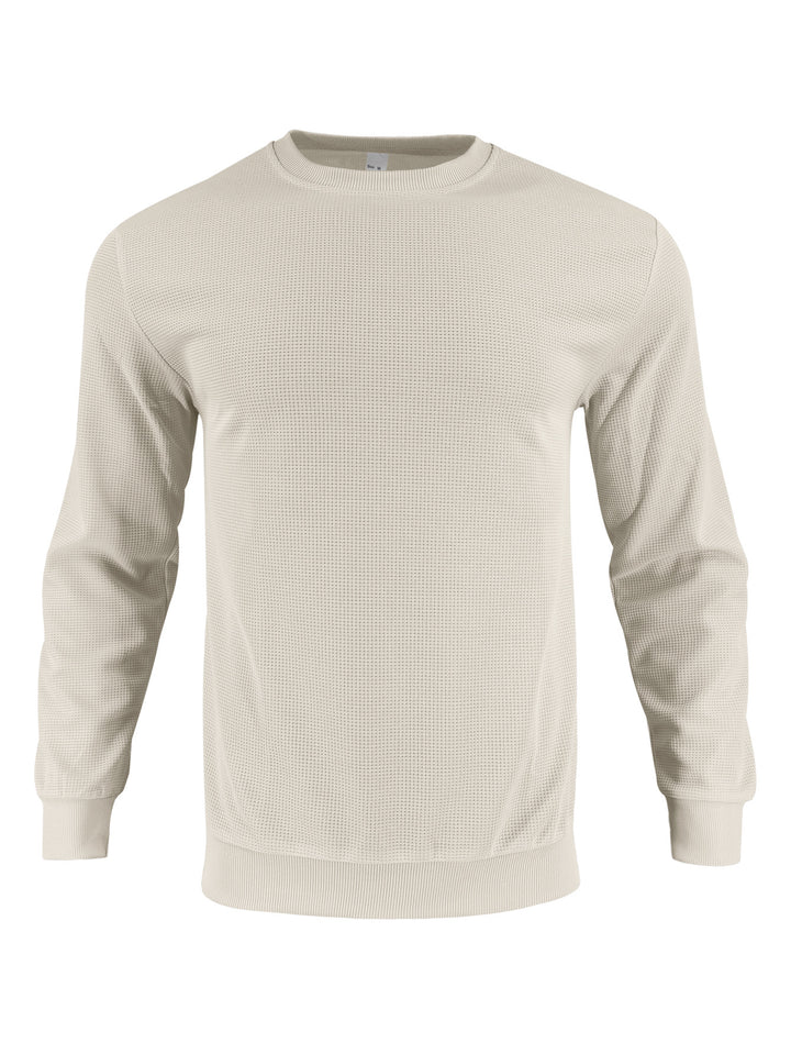 Trendy structural sweatshirt for men with round collar and elastic edges Lune London