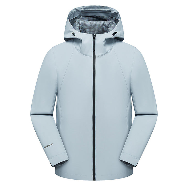 Men's three-layer softshell hooded jacket with seam-sealed weather protection membrane and ergonomic cut Amarae