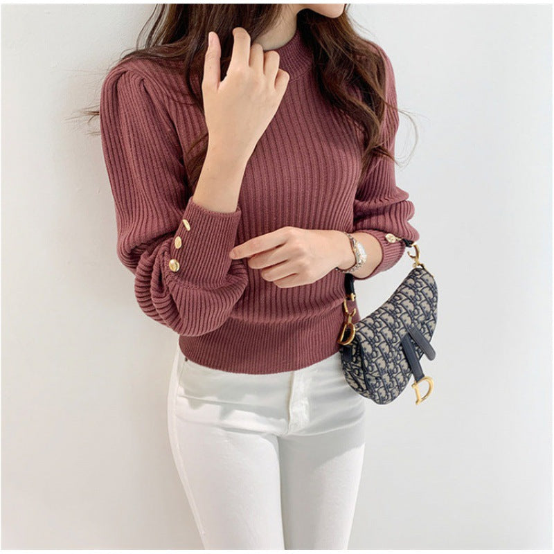 Pull en tricot pour femme avec des détails de boutons élégants Chic & Stil