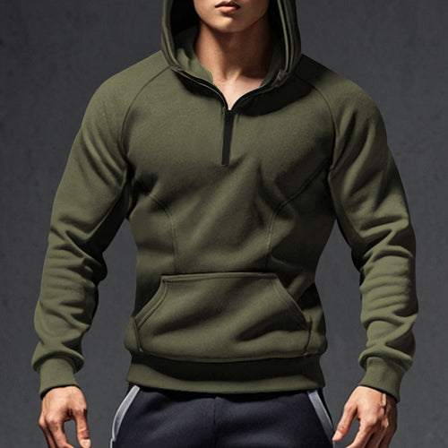 Men's hoodie with zipper and practical pockets Amarae