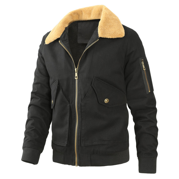 Veste militaire décontractée pour hommes avec doublure en teddy Amarae
