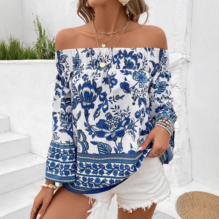Ladies Off-Shoulder Floral Embroidered Blouse Lune London