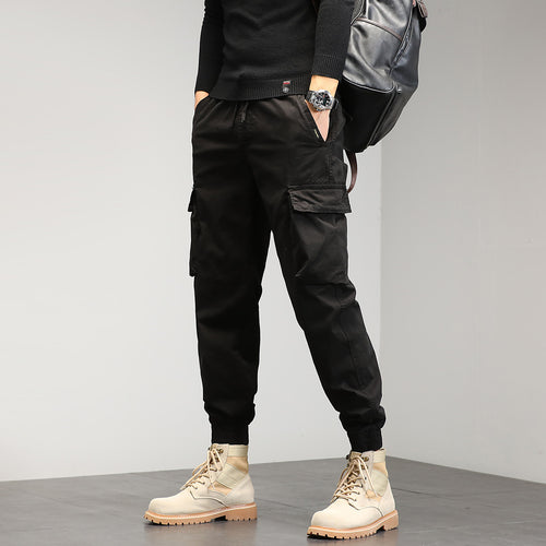 Men's cargo pants with elastic waistband and practical side pockets Amarae