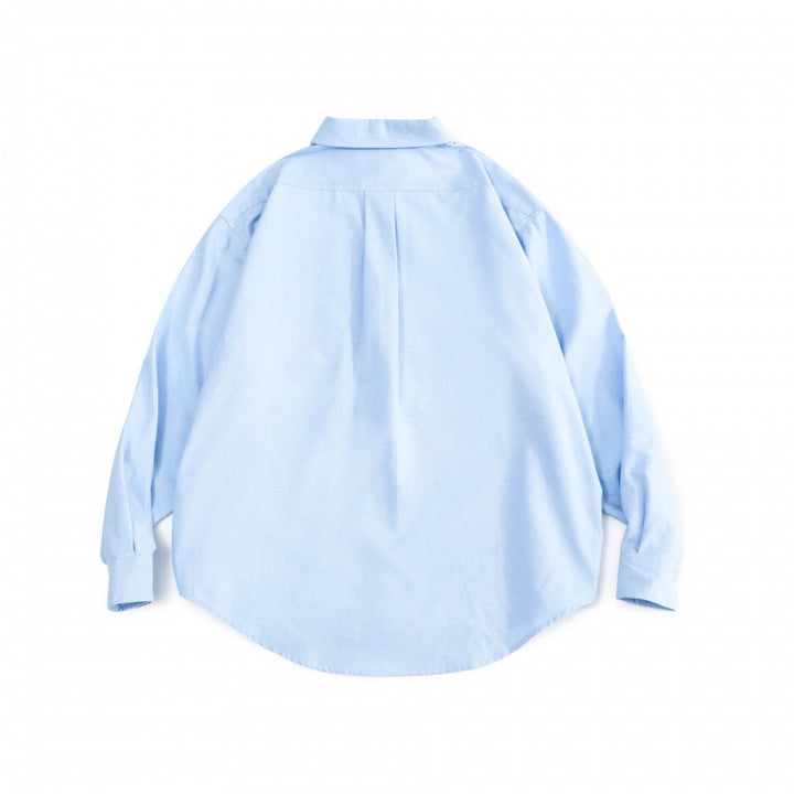 Unisex Oversize Shirt made of fine Oxford cotton fabric with chest pocket and rounded hem Amarae