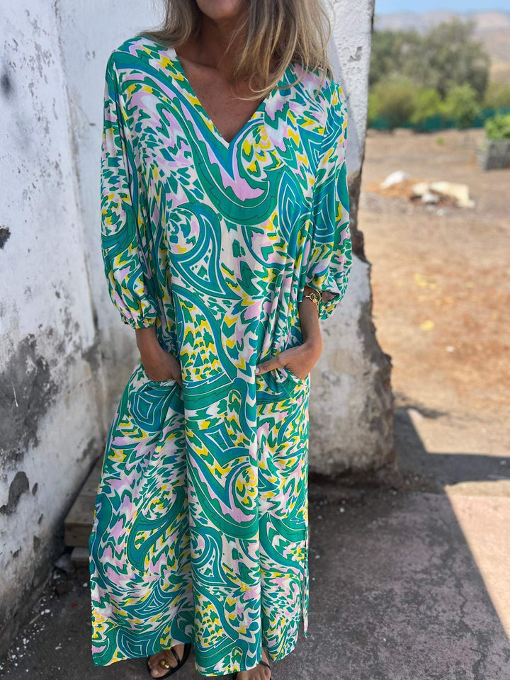 Chic and Stylish Women's Vibrant Printed Maxi Dress
