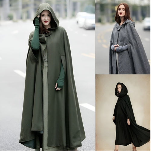 Elegant women's coat with hood made of high-quality fabric Amarae