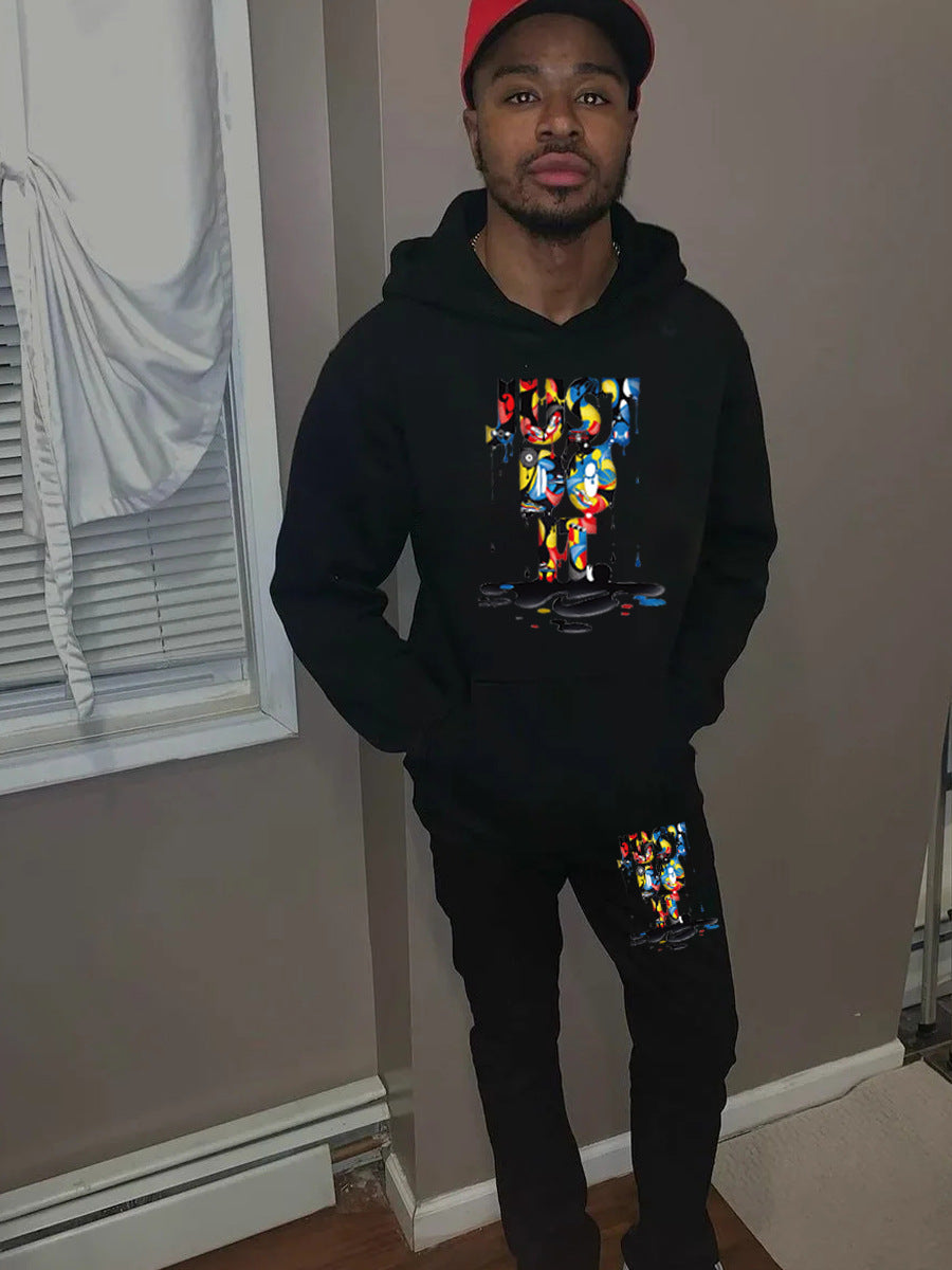 Ladies' hoodie and jogging set with colorful graphic design Lune London