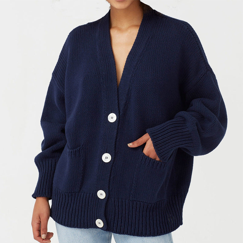 Ladies' Thick Knit Cardigan Lune London