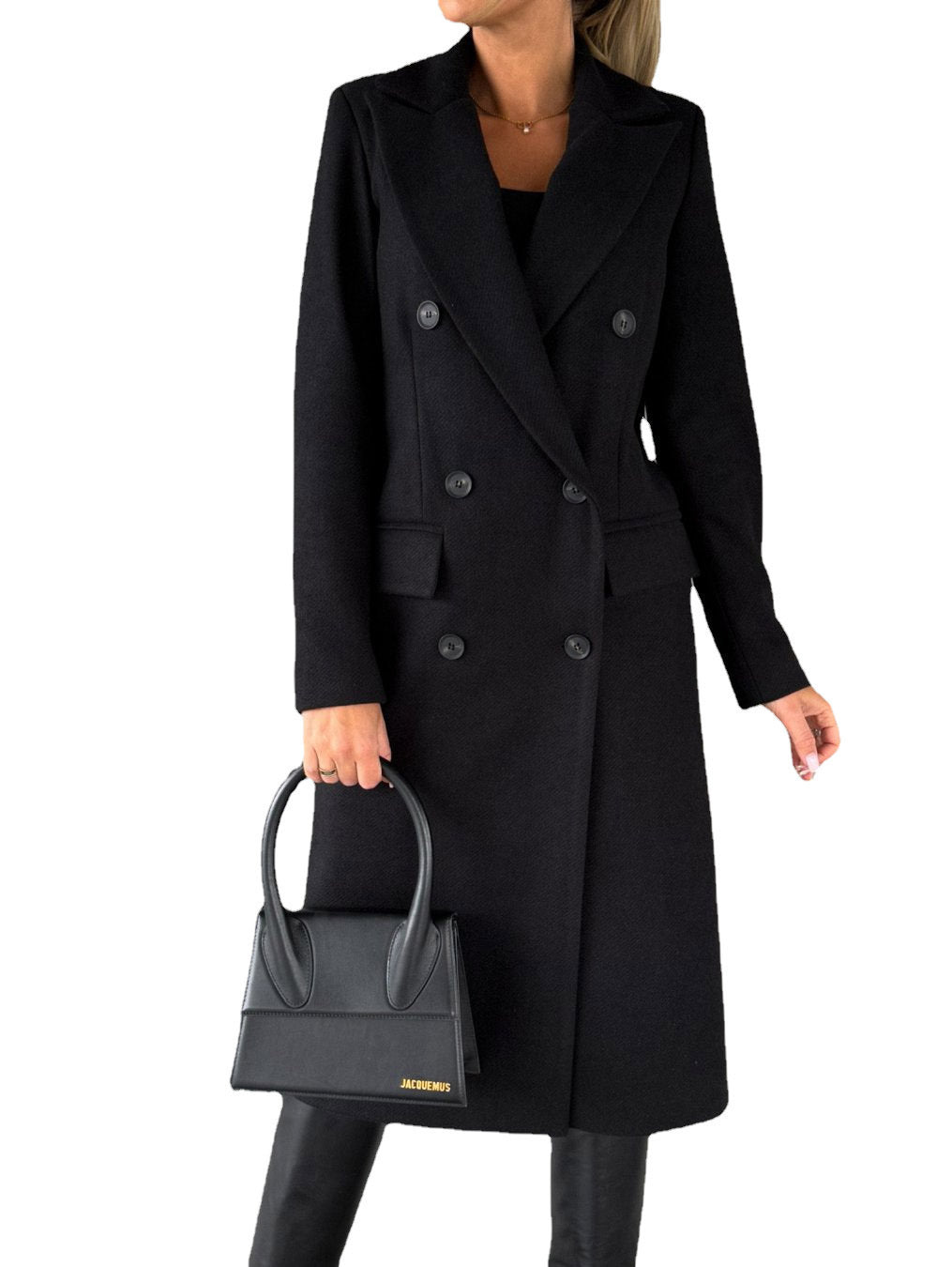 Elegant double-breasted coat for women with practical pockets and high-quality finish Lune London