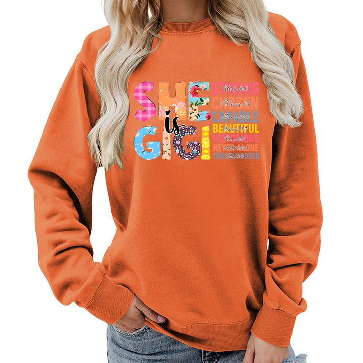 Sweatshirt pour femmes avec design de texte inspirant Chic & Stil