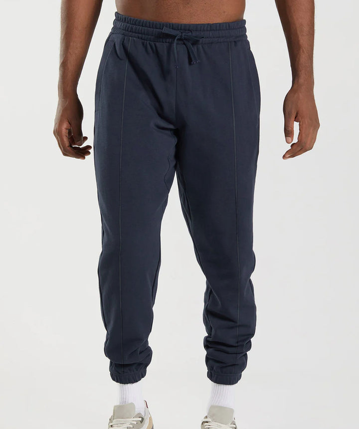 Sporty men's jogger pants with elastic waistband and side pockets Lune London