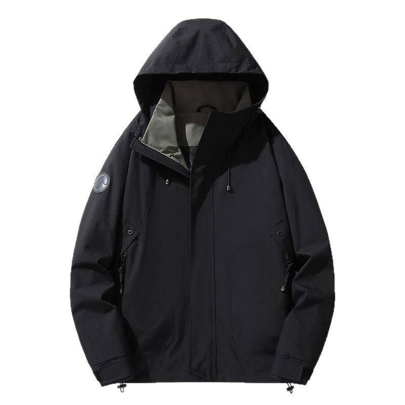 Men's multifunctional softshell parka with adjustable hood, wind and water-repellent membrane Amarae