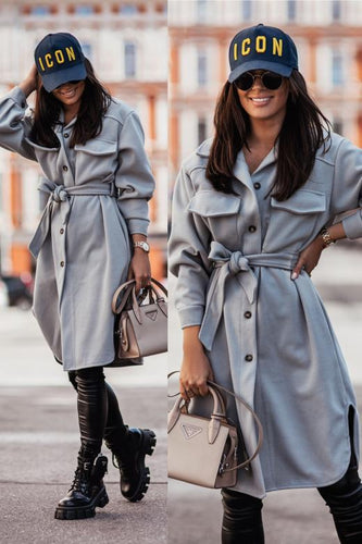 Ladies Oversized Chic Wool Coat