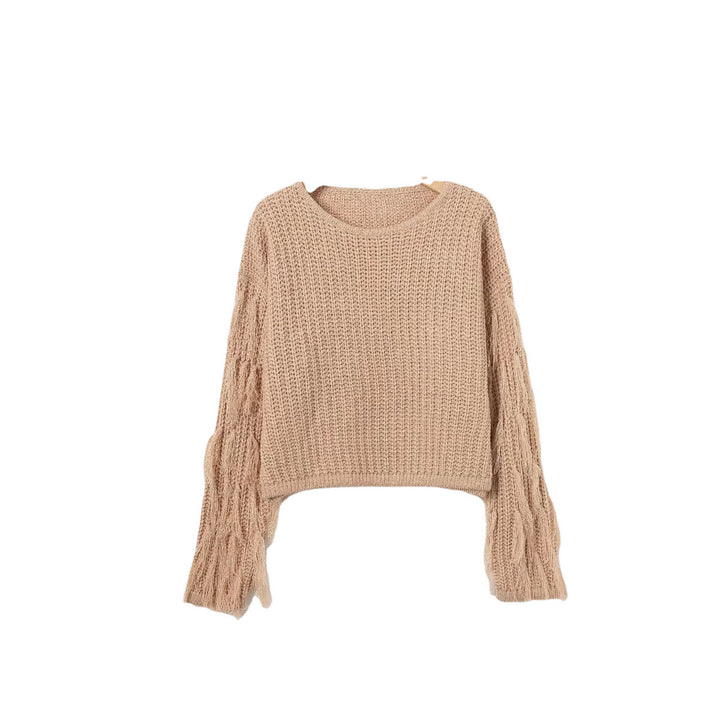 Pull en maille épaisse pour femmes avec des manches à franges Chic & Stil