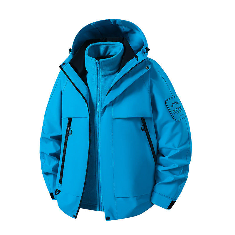 Men's two-in-one waterproof winter parka with removable fleece inner jacket Amarae