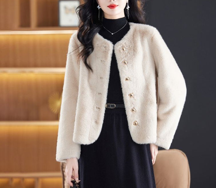 Veste en polaire confortable pour femmes avec design de bouton à la mode Chic & Stil