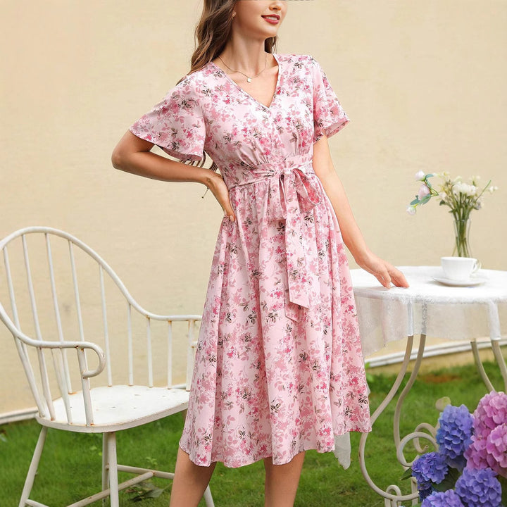 Women flowers wrap dress Lune London