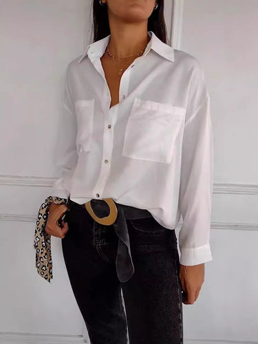 Ladies Elegant blouse with buttonhole and fine details Amarae