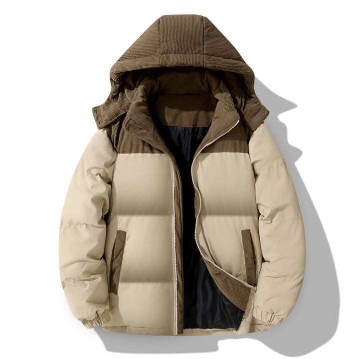 Women's quilted winter jacket with cord shoulder detail, hood, and two-way zip Amarae