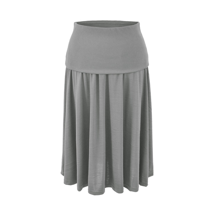 Women Long Jersey Maxi Skirt with Wide Hem and Gently Falling Pleats Amarae