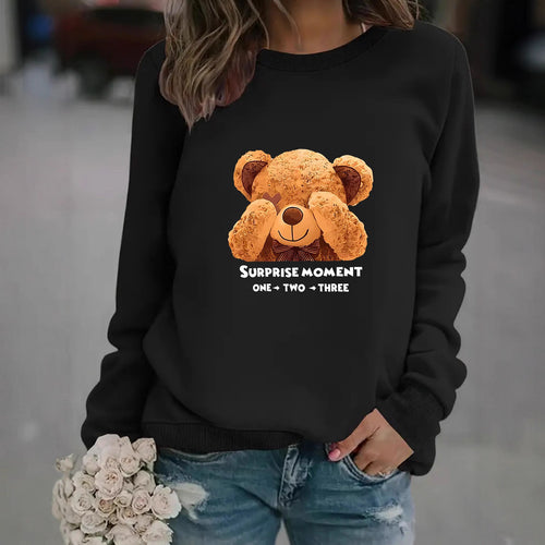 Women Sweatshirt with unique bear motif and entertaining saying Chic & Stil