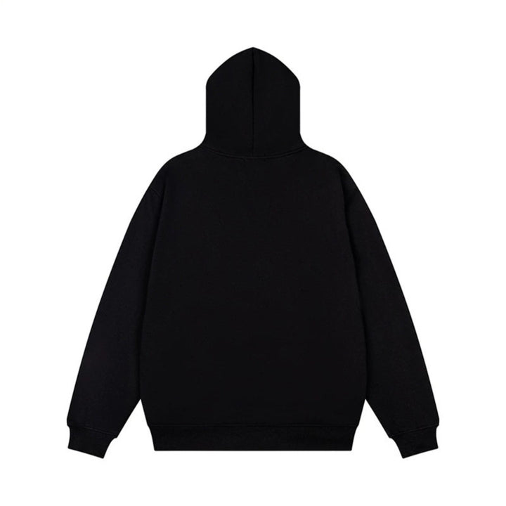 Unisex Oversize Hoodie with Statement Print and Polka Dot Application Amarae