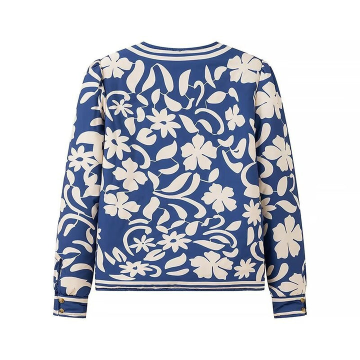 Women Embroidered Quilted Transition Jacket without Collar Amarae