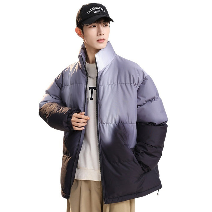 Men's transition jacket padded with trendy color gradient and adjustable hood Lune London