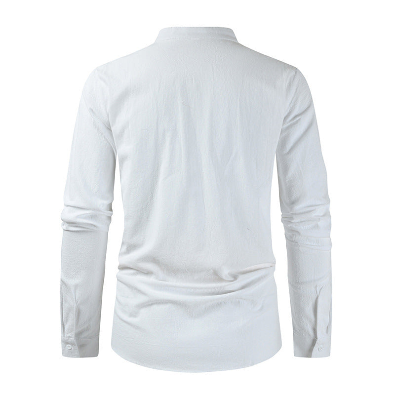 Casual long sleeve shirt for men with lace-up closure Lune London
