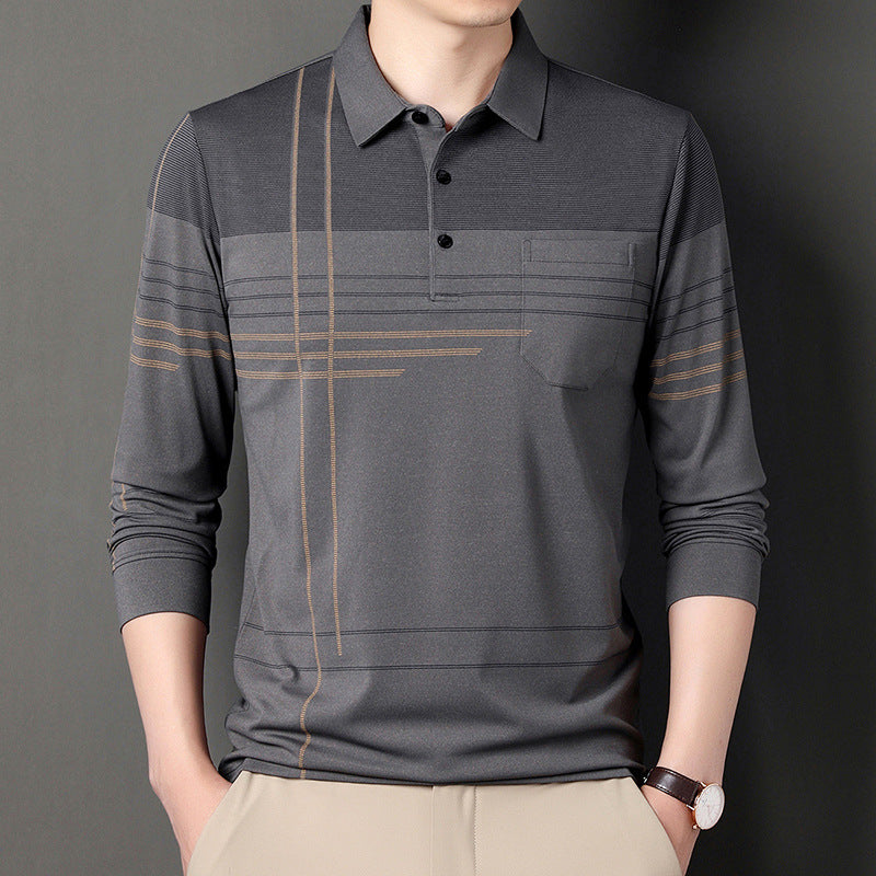 Men's polo shirt with a modern pattern and a breathable structure Lune London