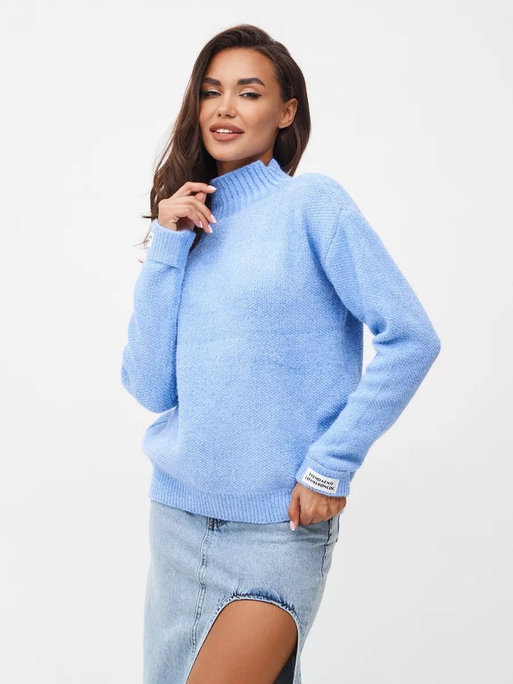 Pull femme à col haut en tricot doux Chic & Stil