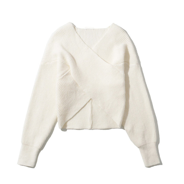 Cropped sweater women in textured material Lune London