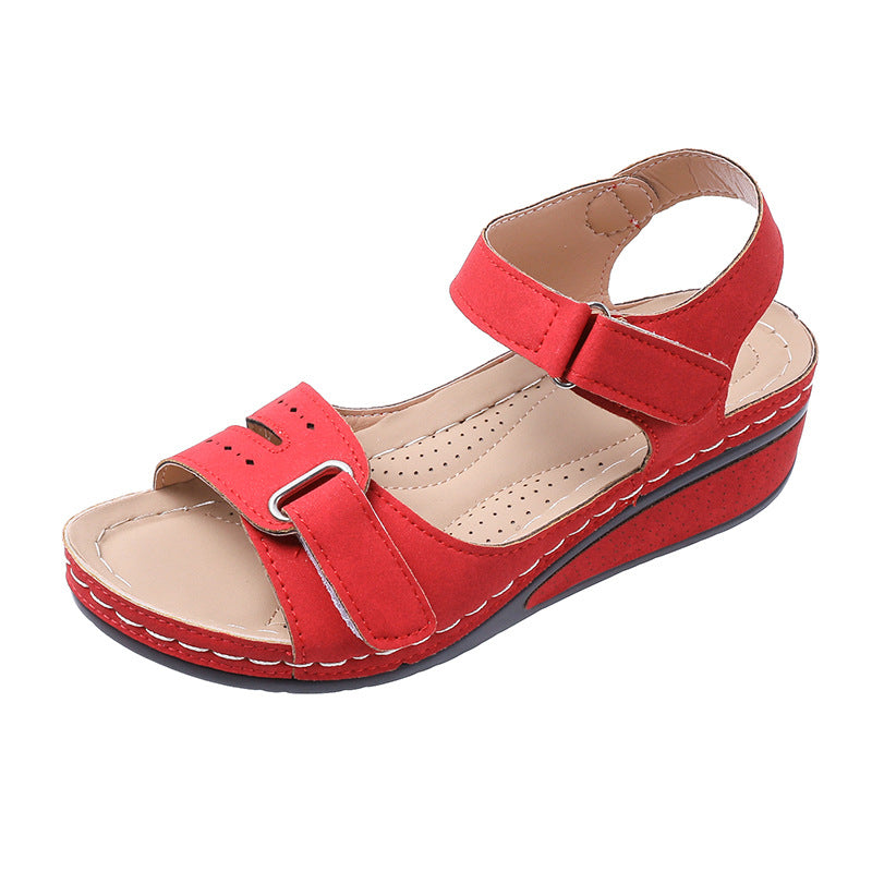 Lune London adjustable comfort wedge sandals for women