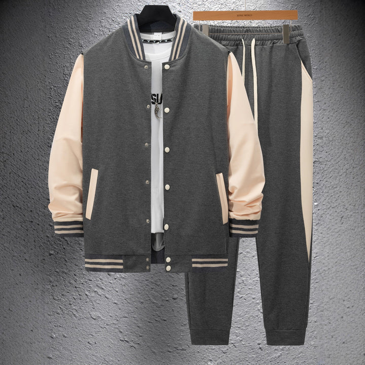 Elegant leisure set for men with a modern bomber jacket design and comfortable jogger pants Lune London