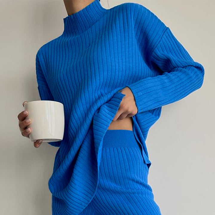 Women Fashion Oversized Ribbed Design Sweater Lune London