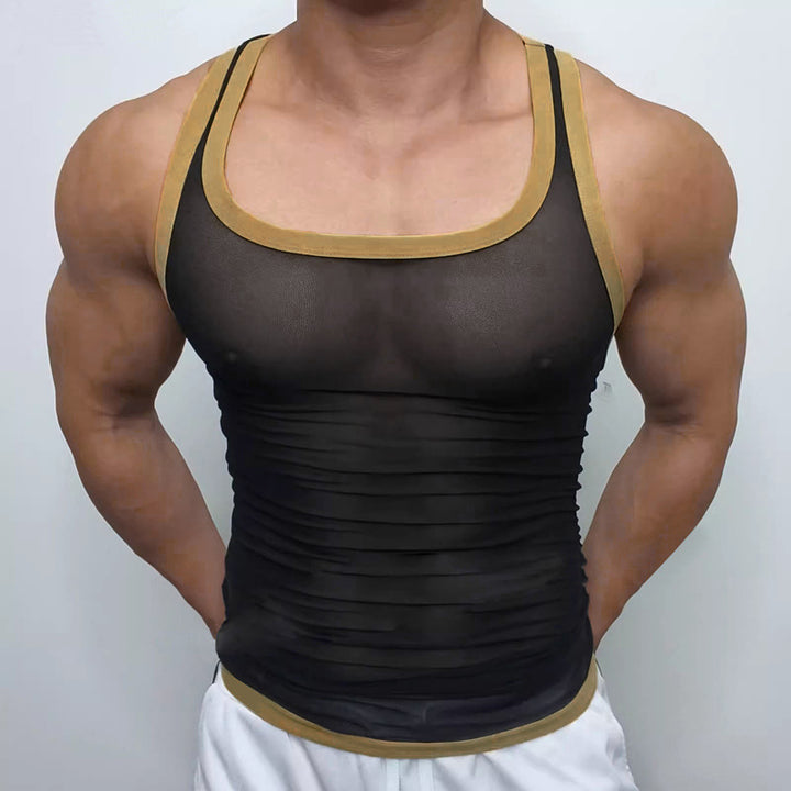 Unisex sports tank top in breathable material and chic racerback design