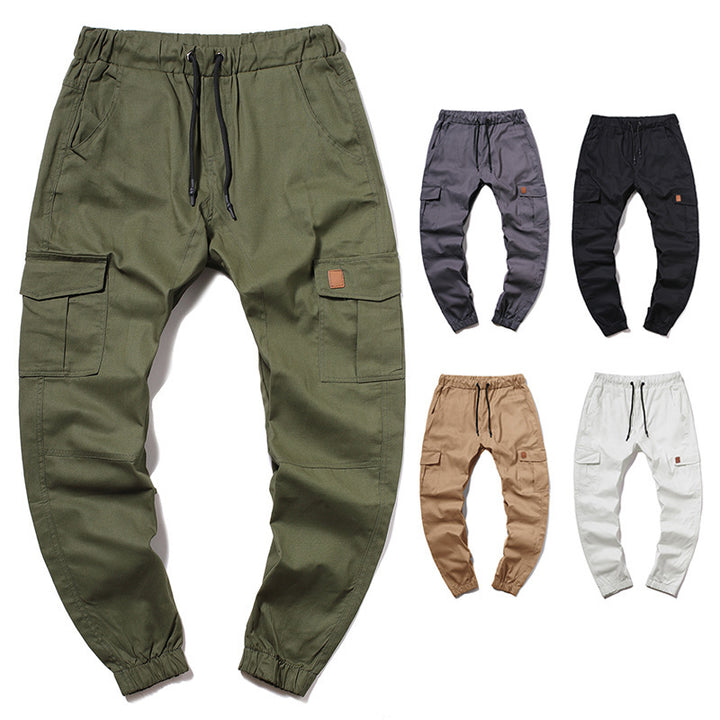 Men's cargo pants with elastic waist and practical side pockets Lune London