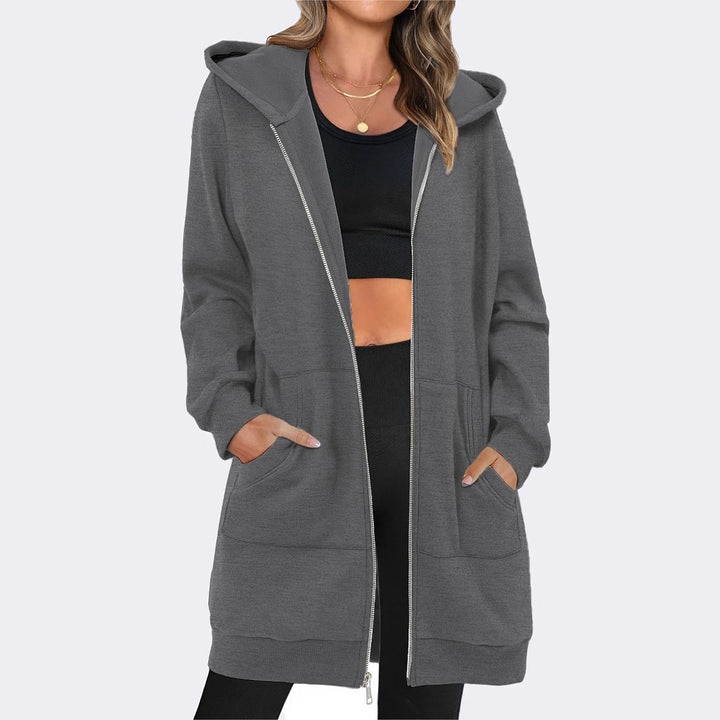 Ladies Hoodie Sweatshirt Jacket with Generous Pockets By Amarae