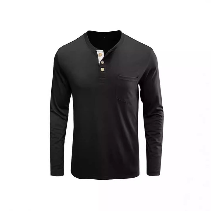 Trendy long sleeve shirt for men with button placket and chest pocket Lune London
