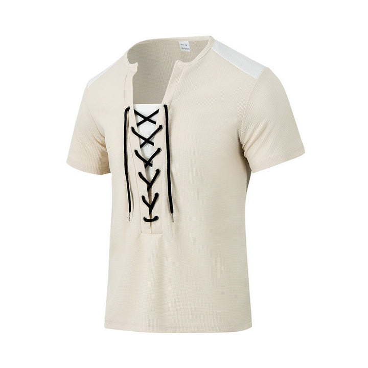 Short Sleeve Men's T-shirt with Innovative Lace Design Lune London