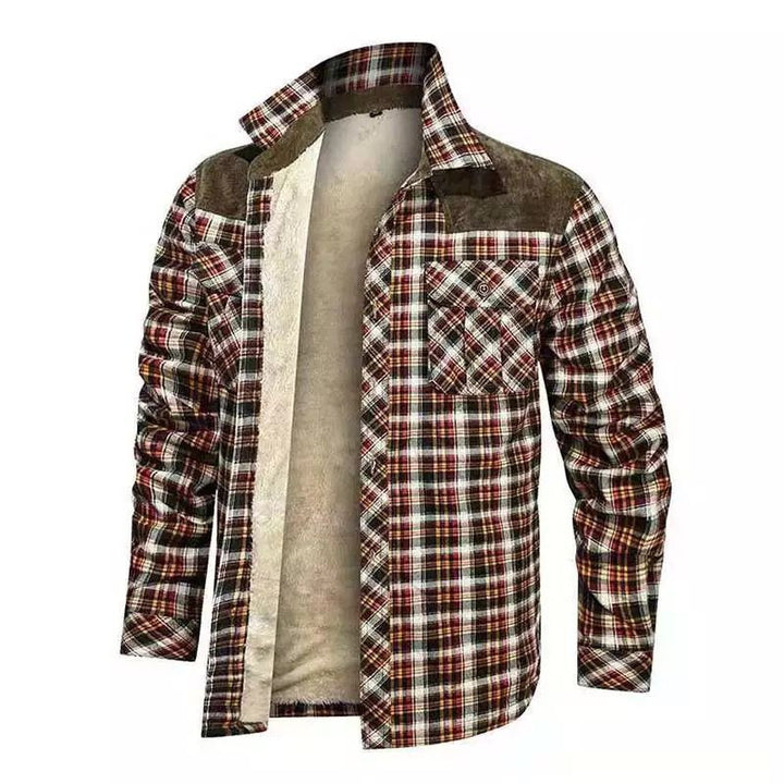 Men's plaid flannel shirt with warm inner lining Amarae